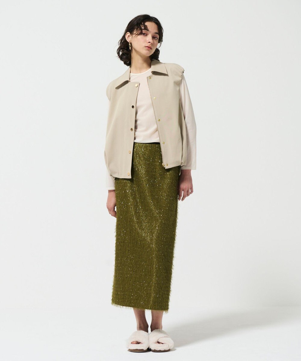 GRACE CONTINENTAL フリンジジャガードタイトスカート 