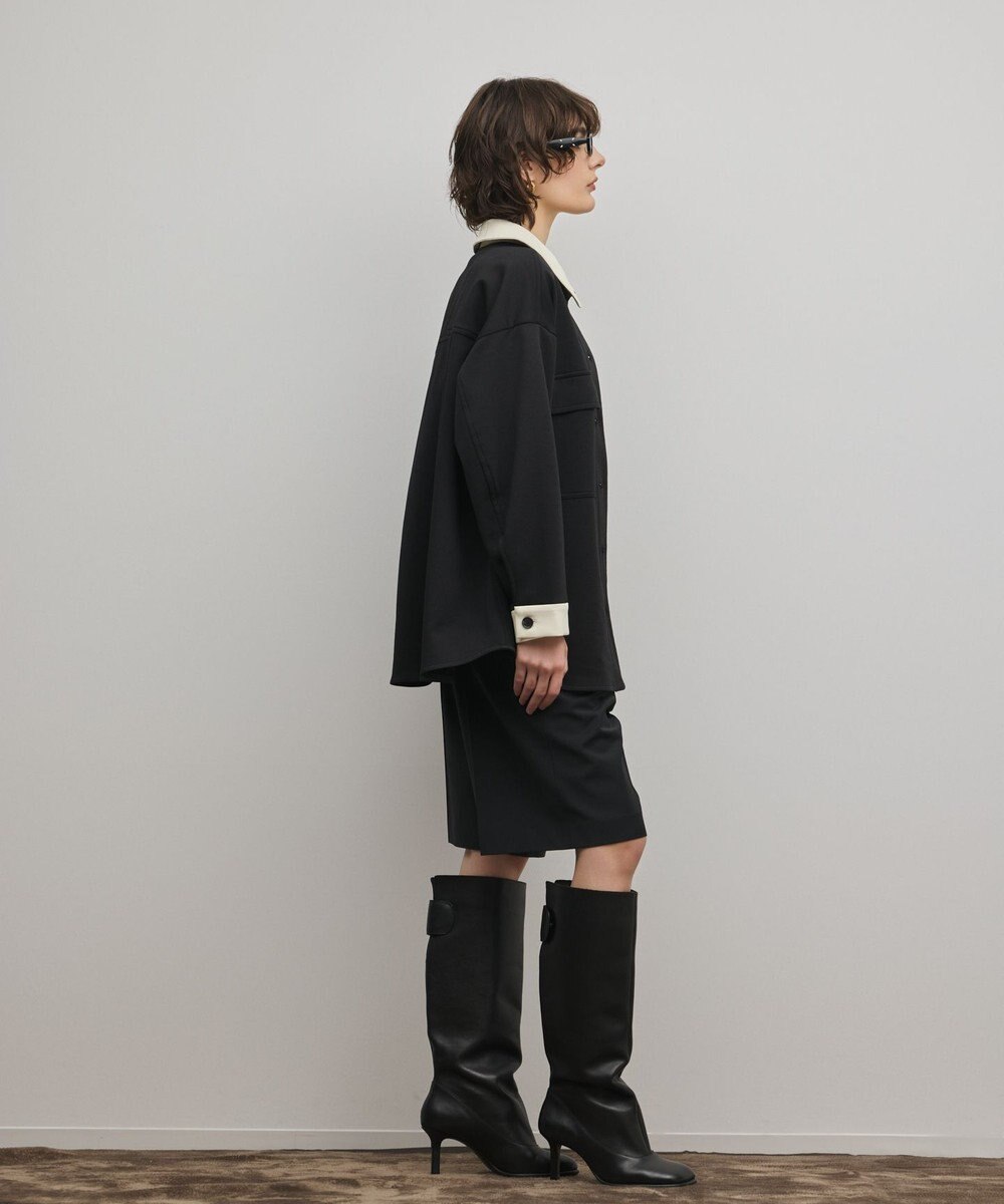 GRACE CONTINENTAL レザーカットシャツ 