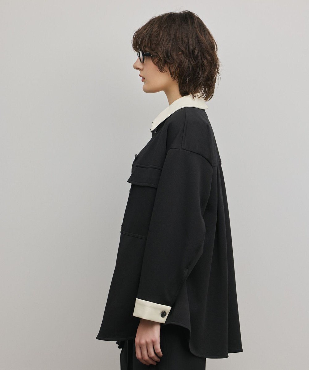 GRACE CONTINENTAL レザーカットシャツ 