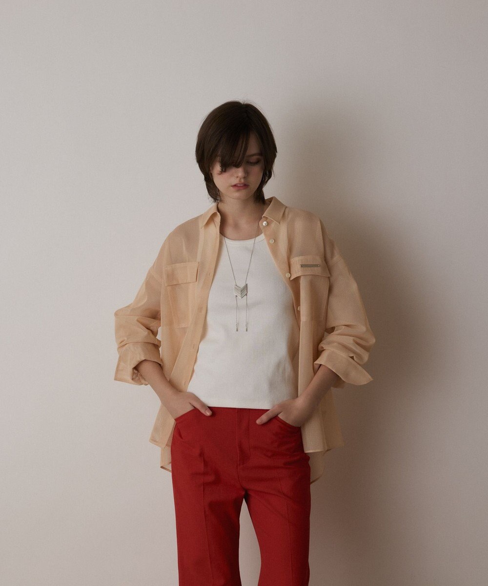 GRACE CONTINENTAL メッシュオーバーシャツ 