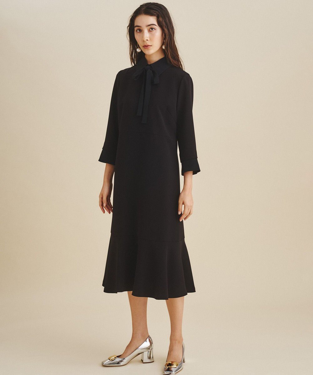 GRACE CONTINENTAL ダブルクロスドレス 