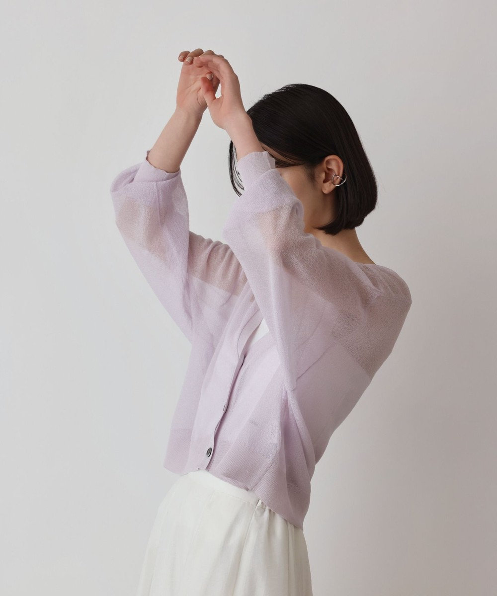 GRACE CONTINENTAL シアージョーゼットカーディガン