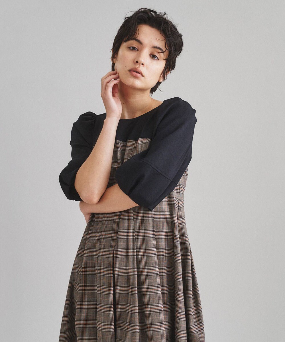 タックフレアチェックワンピース Grace Continental Grace Continental グレースコンチネンタル 通販 タックフレアチェックワンピース Grace Continental Grace Continental グレースコンチネンタル 通販