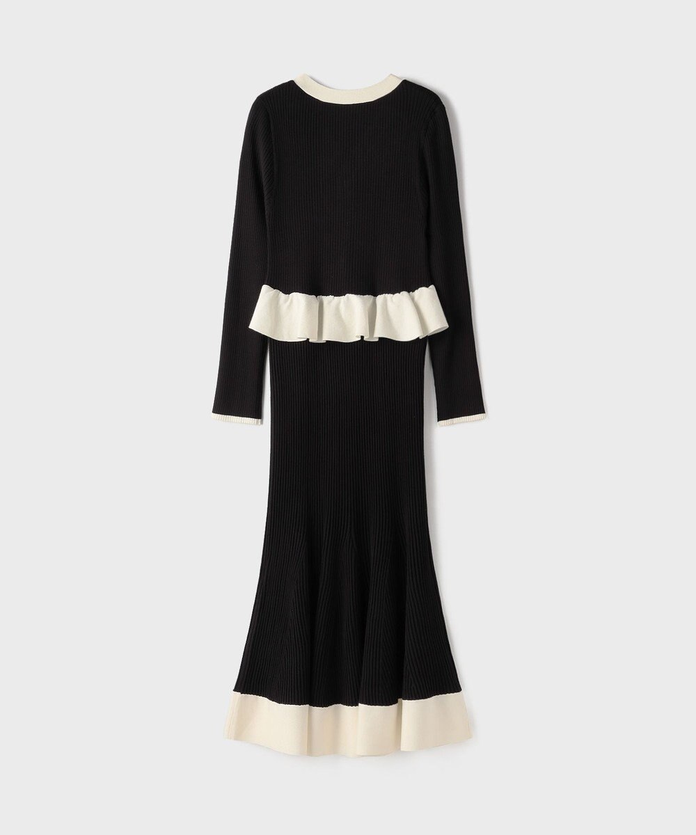 GRACE CONTINENTAL バイカラーニットワンピース 