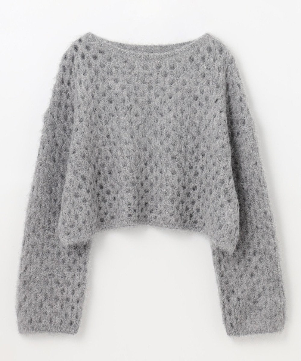 GRACE CONTINENTAL アルパカメッシュニットトップ