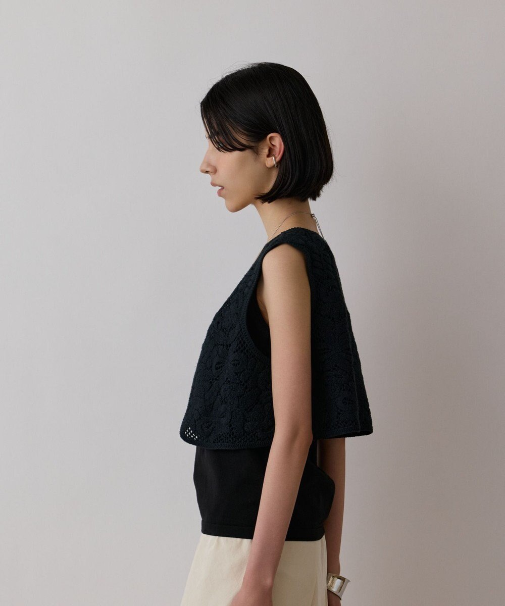 GRACE CONTINENTAL メッシュembジレ 