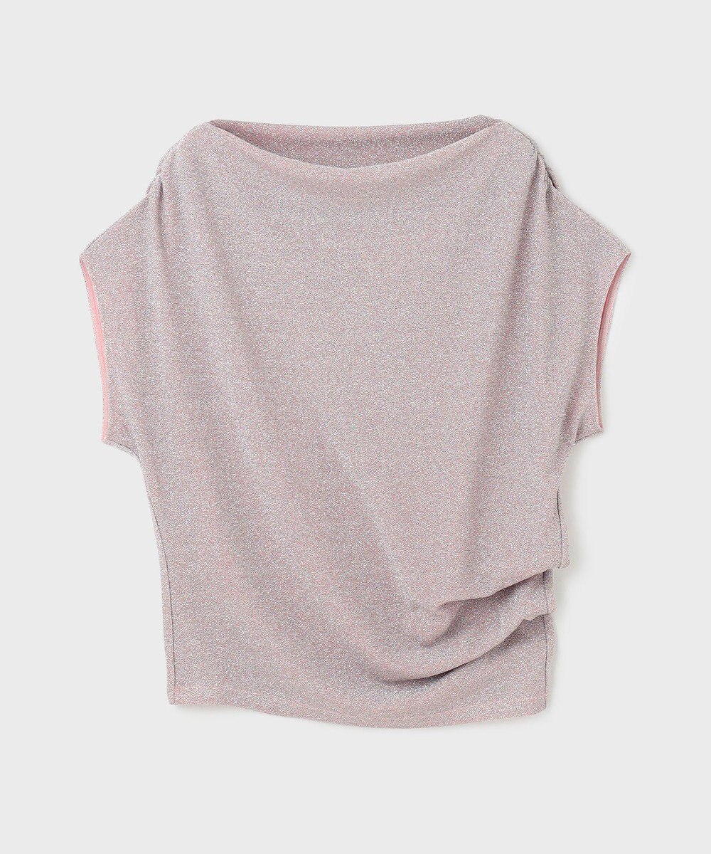 GRACE CONTINENTAL ラメドレープカットトップ 