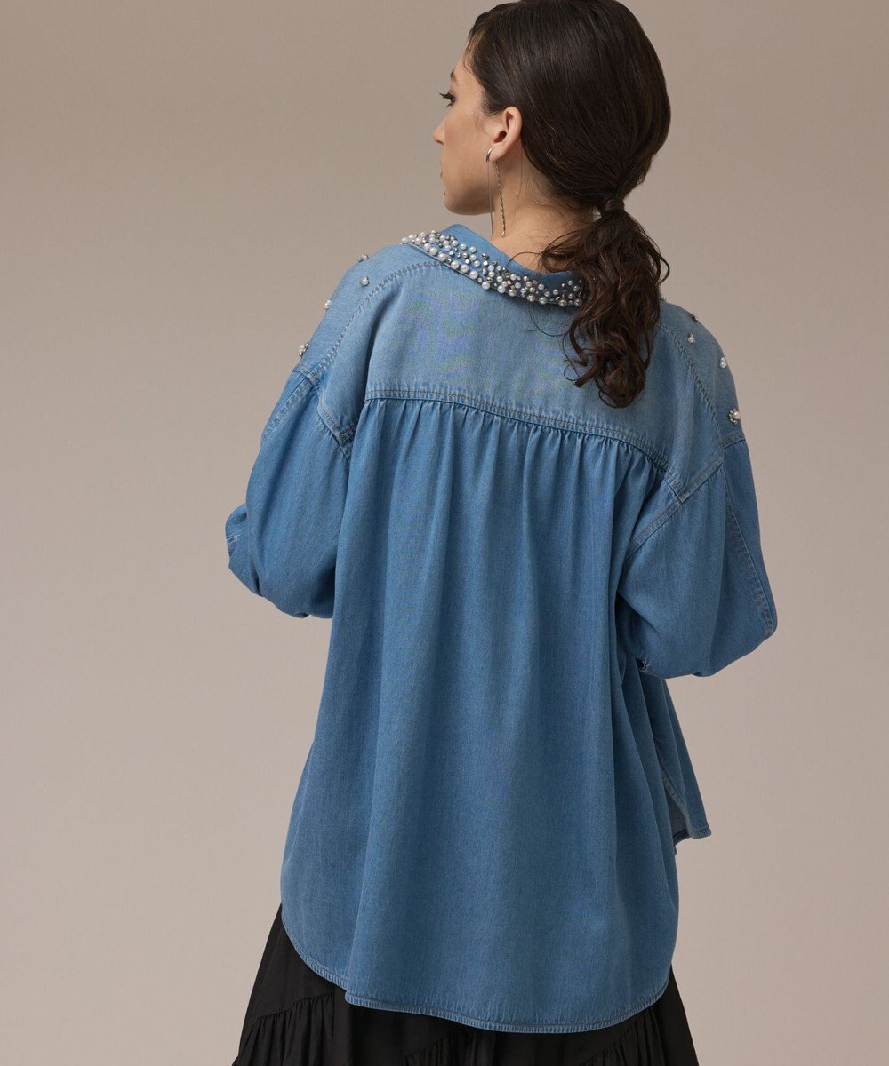 GRACE CONTINENTAL デニムハーフスリーブシャツ 