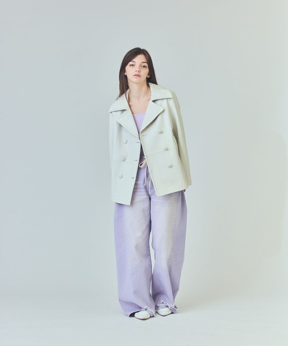GRACE CONTINENTAL ラムレザーPコート