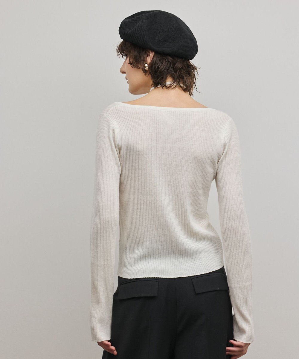 GRACE CONTINENTAL バイカラーリブニットトップ 