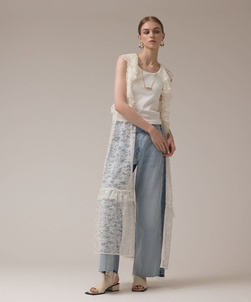 GRACE CONTINENTAL フリルカラーレースワンピース 