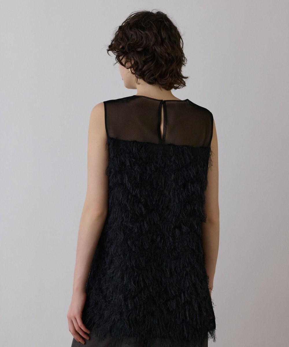 GRACE CONTINENTAL シアーフリンジノースリーブ