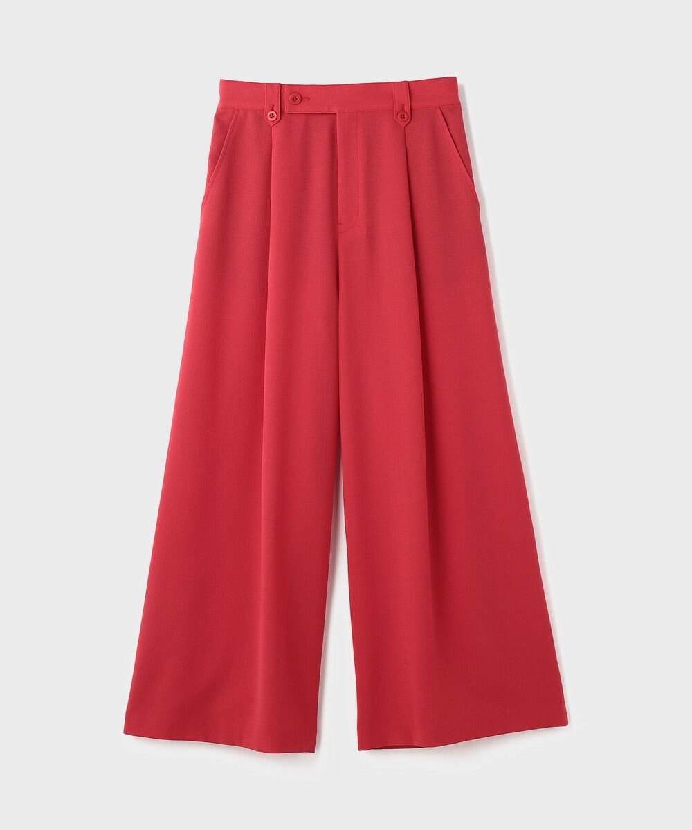 GRACE CONTINENTAL リネンタッチタックパンツ 