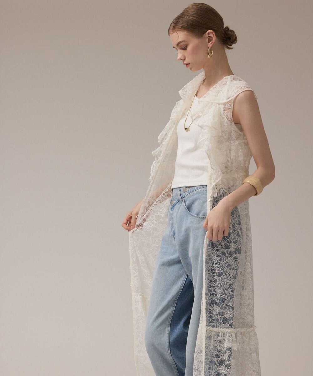 GRACE CONTINENTAL フリルカラーレースワンピース