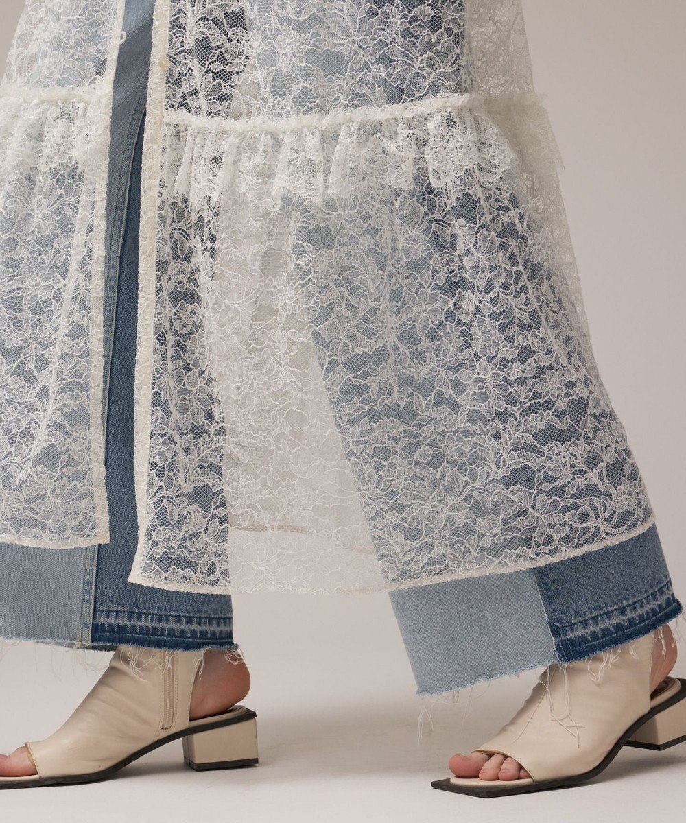 GRACE CONTINENTAL フリルカラーレースワンピース 