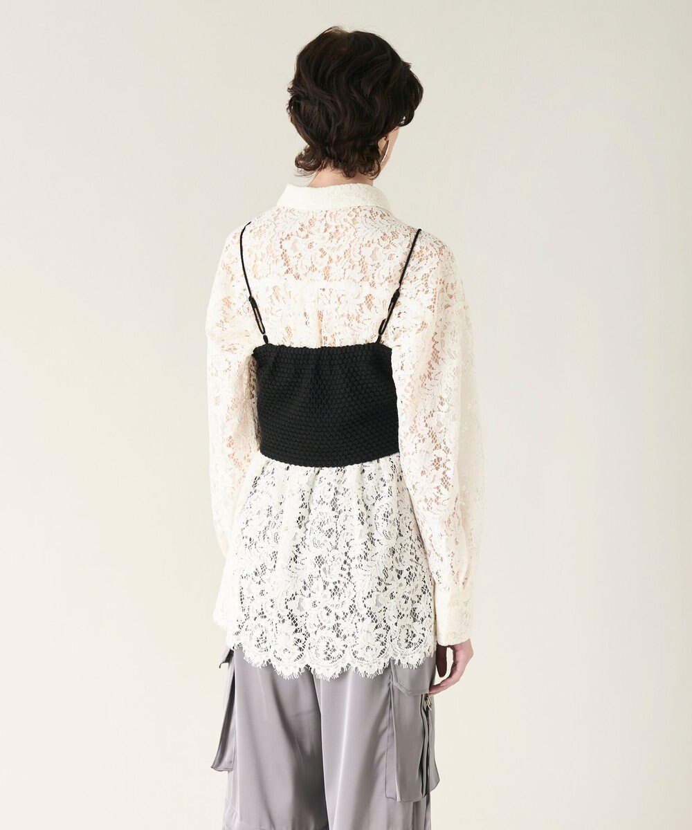 GRACE CONTINENTAL ニットライクレースビスチェ 