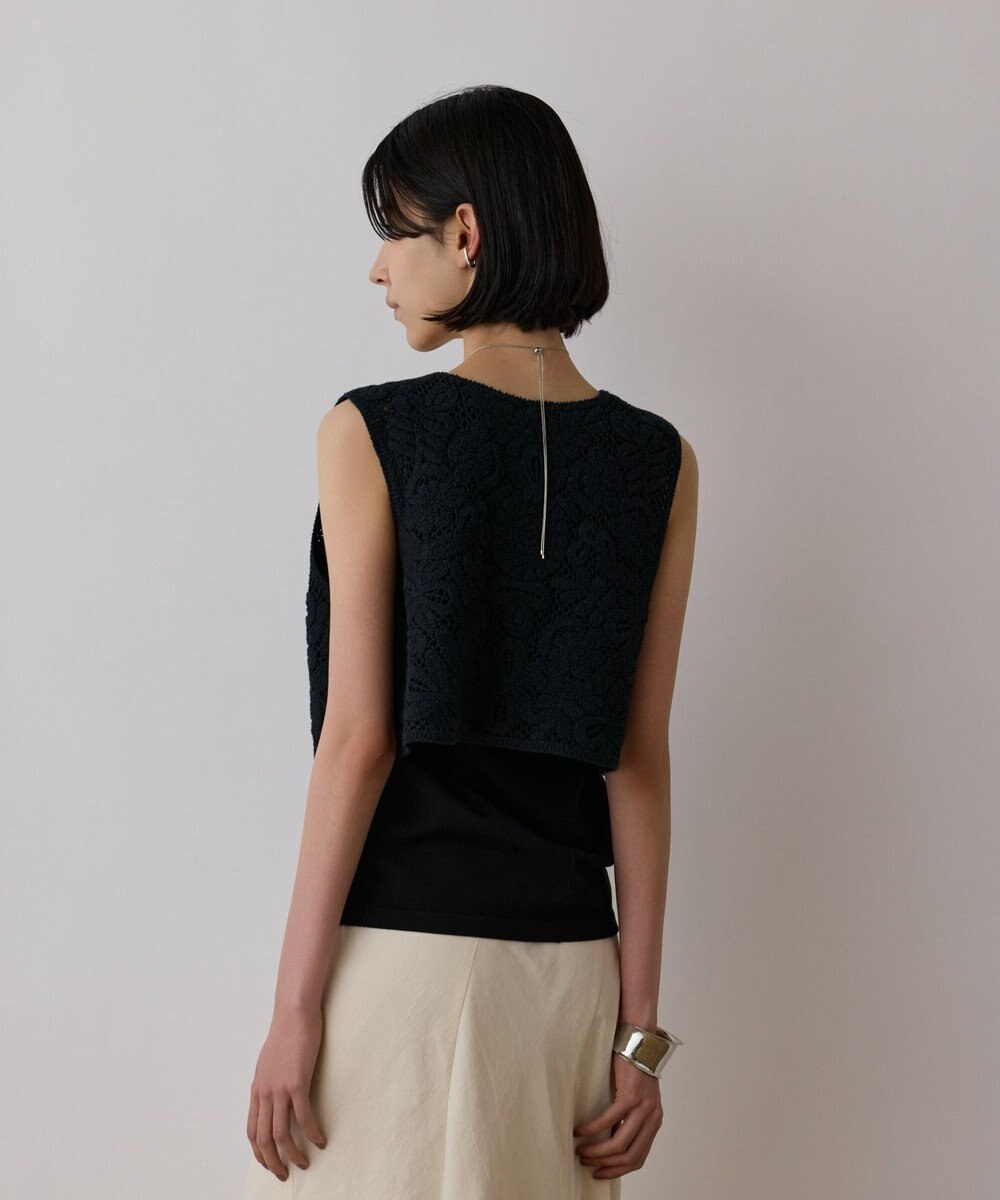 GRACE CONTINENTAL メッシュembジレ 