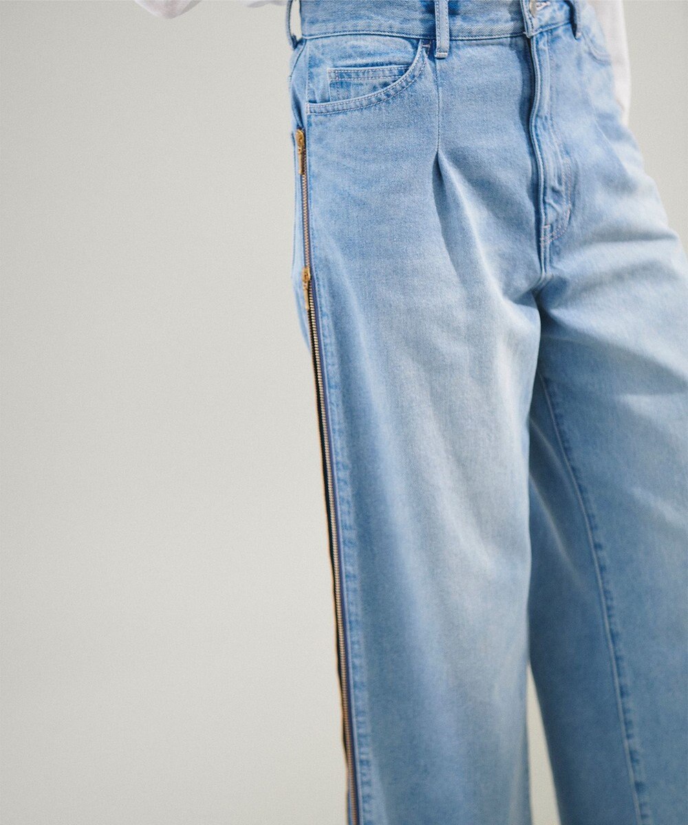 GRACE CONTINENTAL サイドジップデニムパンツ 