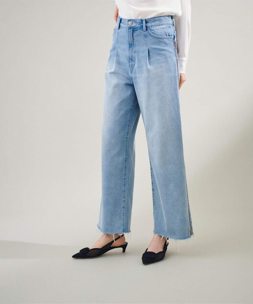 GRACE CONTINENTAL サイドジップデニムパンツ