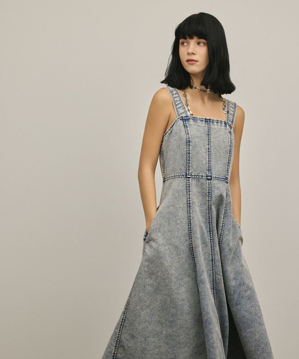 GRACE CONTINENTAL ハンカチーフヘムデニムワンピース 