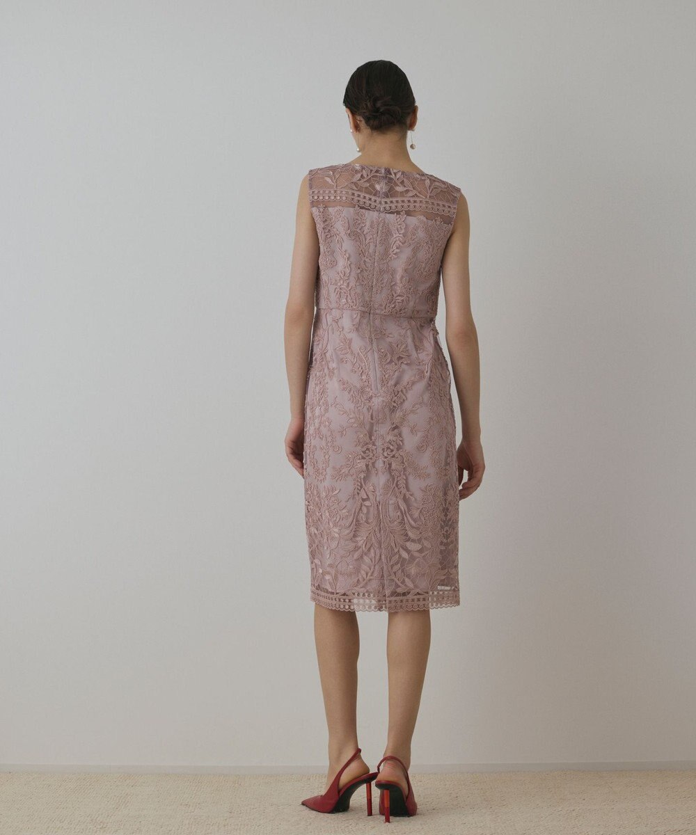 GRACE CONTINENTAL コ－ド刺繍タイトドレス 