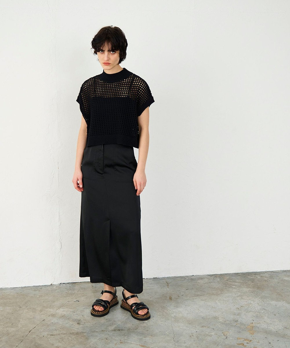 GRACE CONTINENTAL サテンストレートスカート