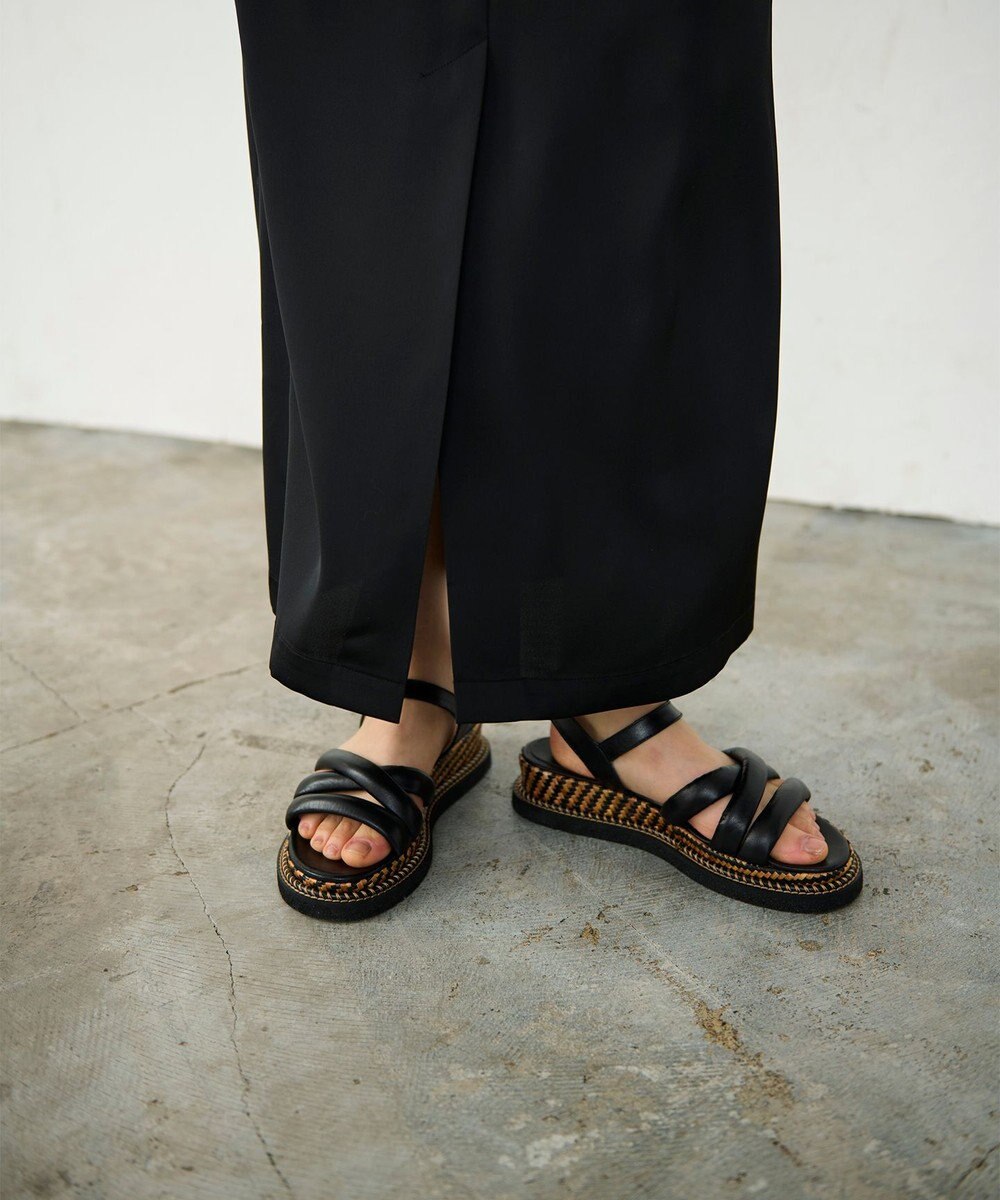 GRACE CONTINENTAL サテンストレートスカート 