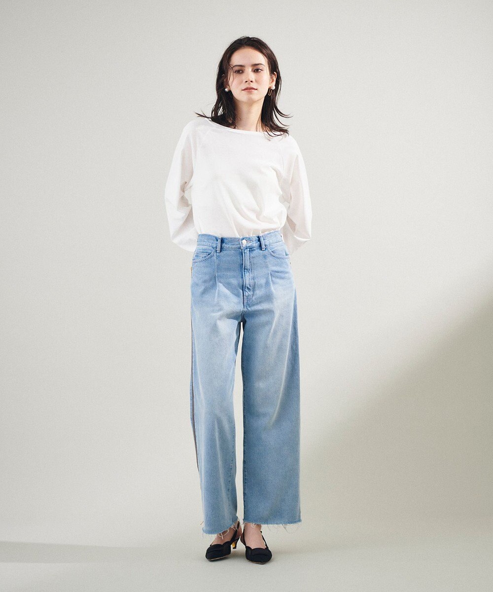 GRACE CONTINENTAL サイドジップデニムパンツ 