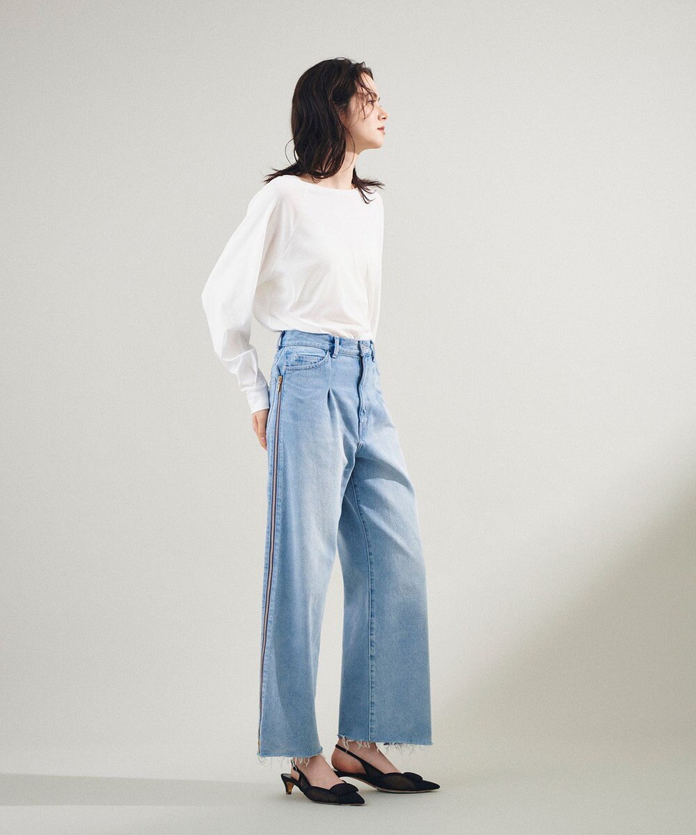 GRACE CONTINENTAL サイドジップデニムパンツ 