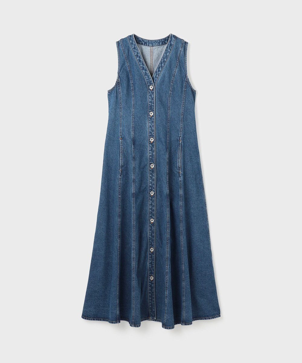 GRACE CONTINENTAL デニムノースリーブロングワンピース