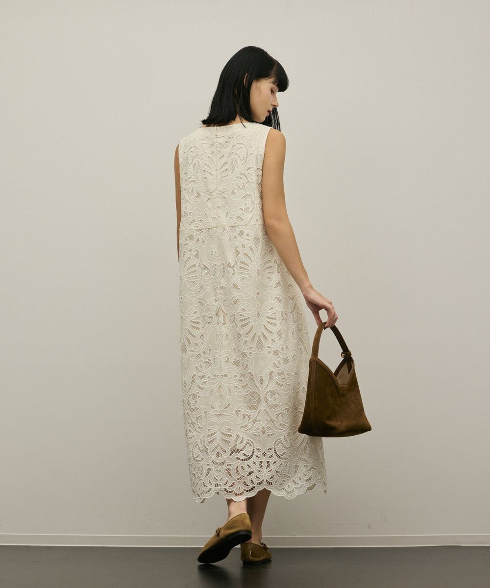GRACE CONTINENTAL フラワーカットワークワンピース 