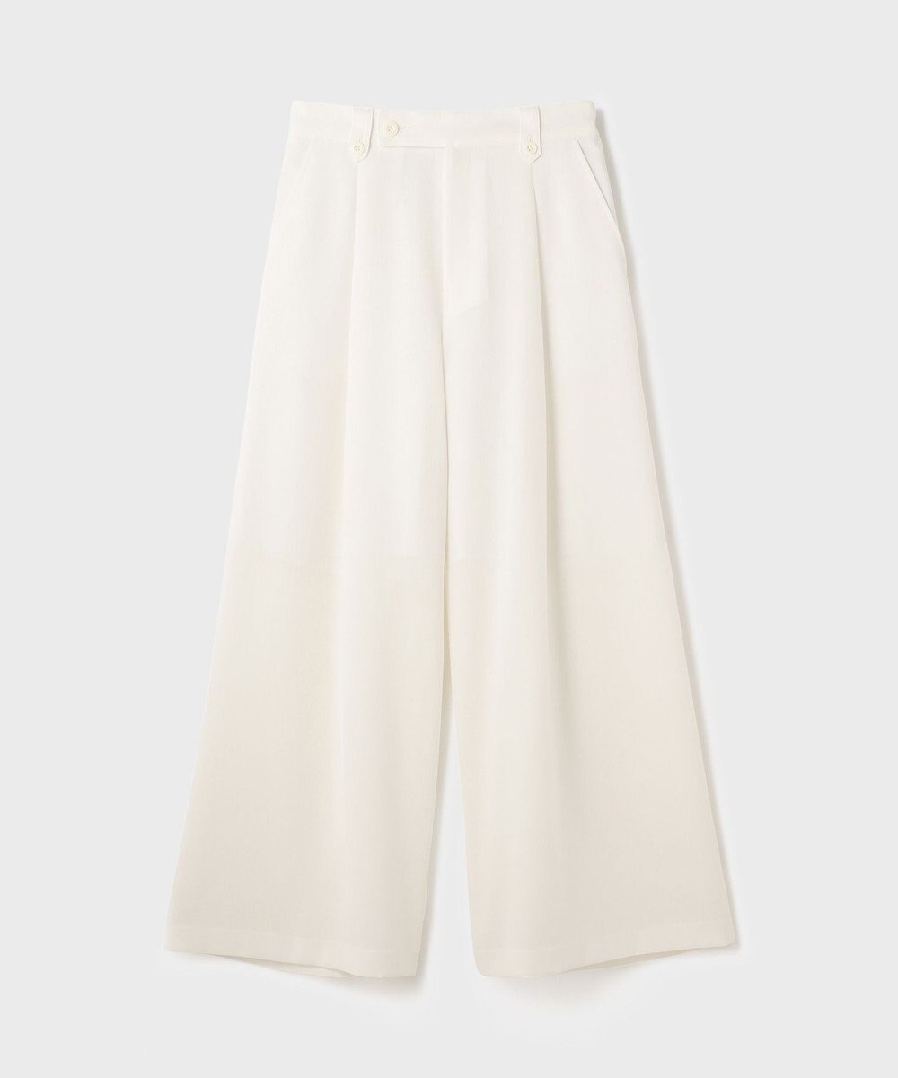 GRACE CONTINENTAL リネンタッチタックパンツ 