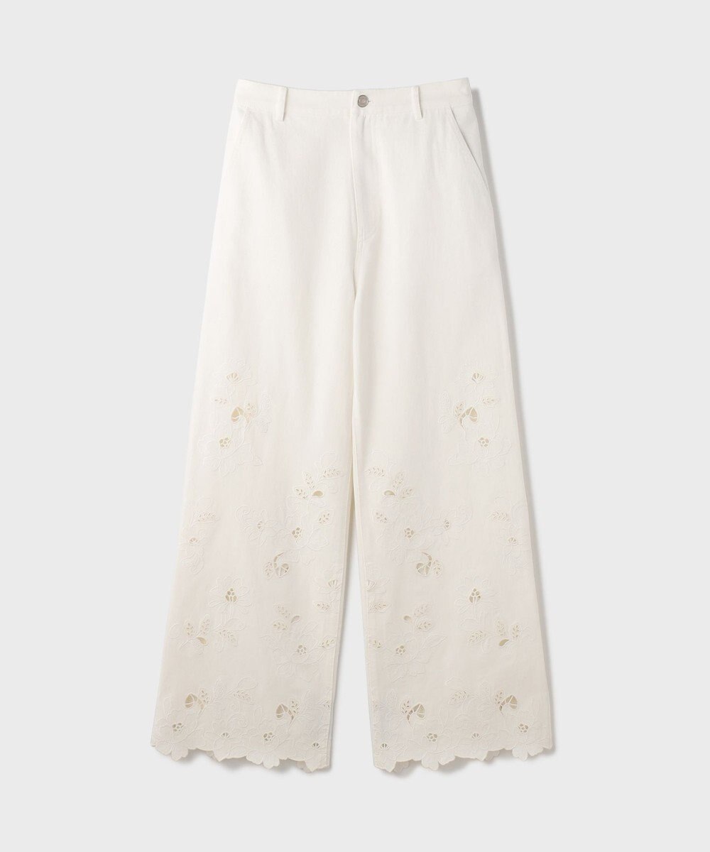 GRACE CONTINENTAL カットワークフレアパンツ 