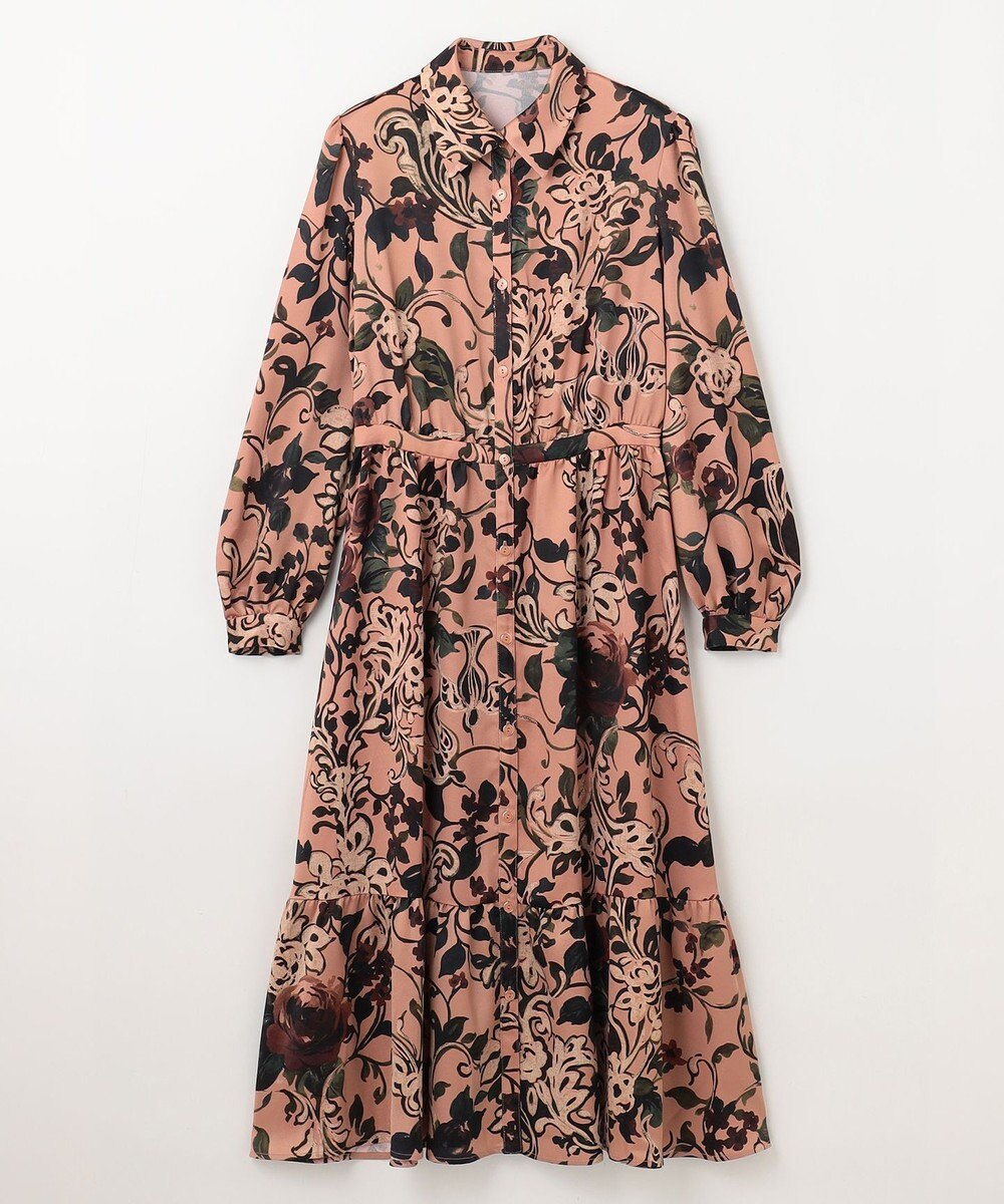 GRACE CONTINENTAL ローズオーナメントプリントワンピース 