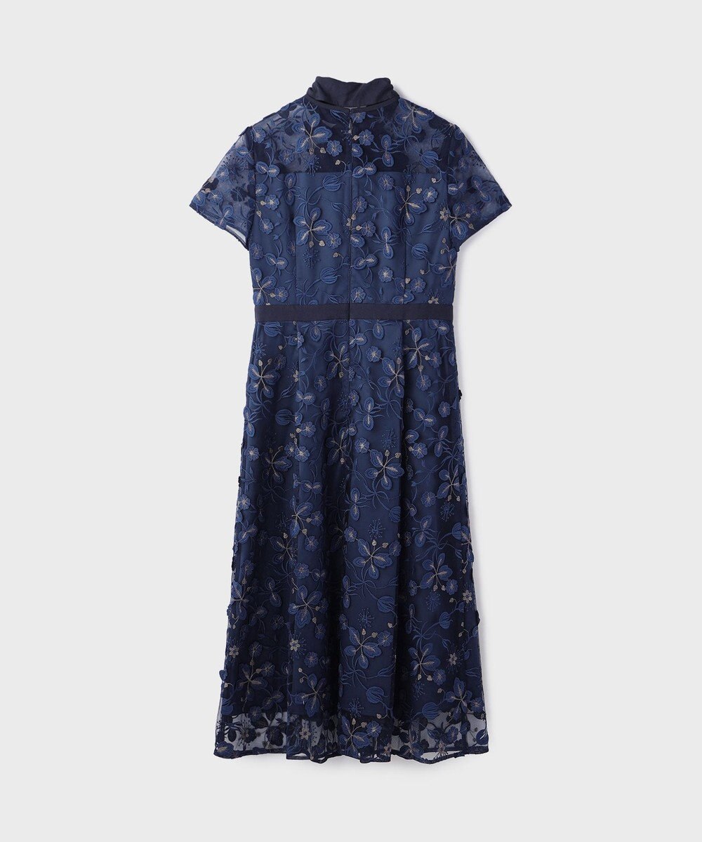 GRACE CONTINENTAL フラワ－フレアドレス 