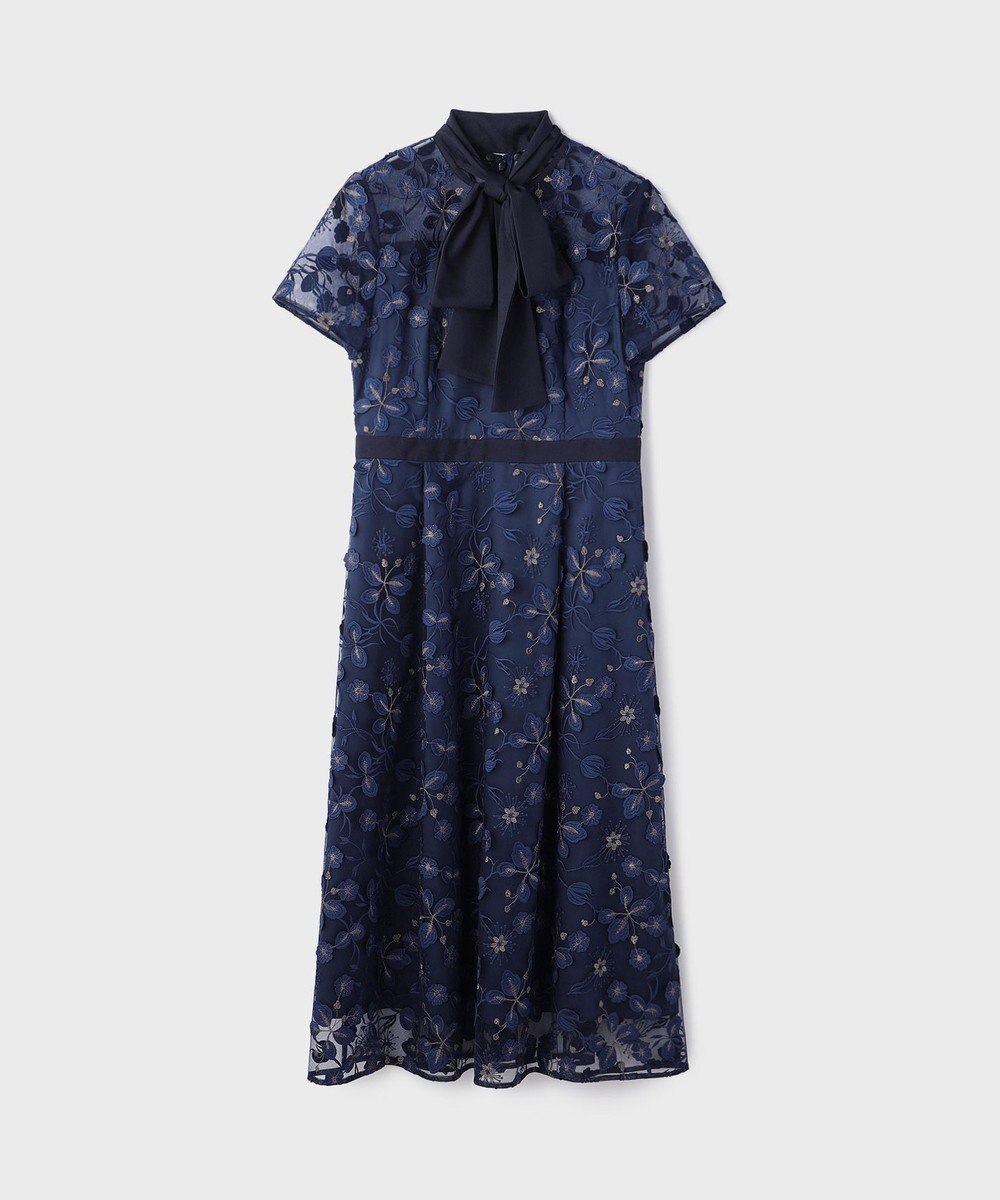 GRACE CONTINENTAL フラワ－フレアドレス 