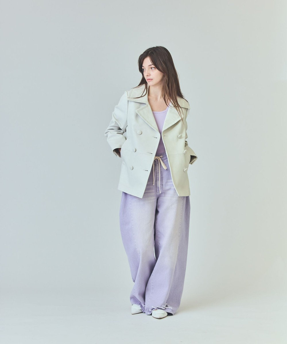 GRACE CONTINENTAL ラムレザーPコート