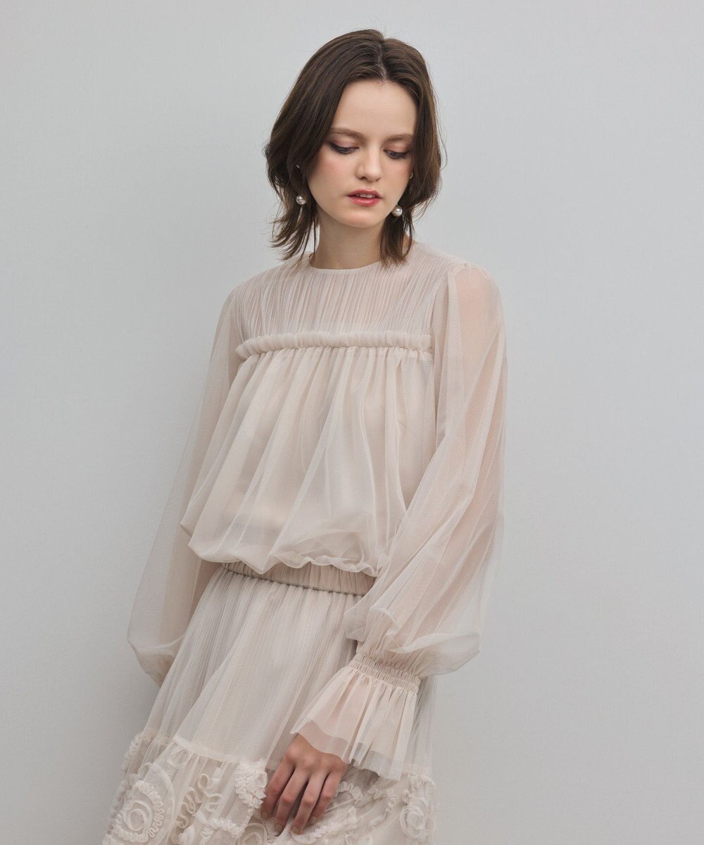 GRACE CONTINENTAL チュールタイブラウス 