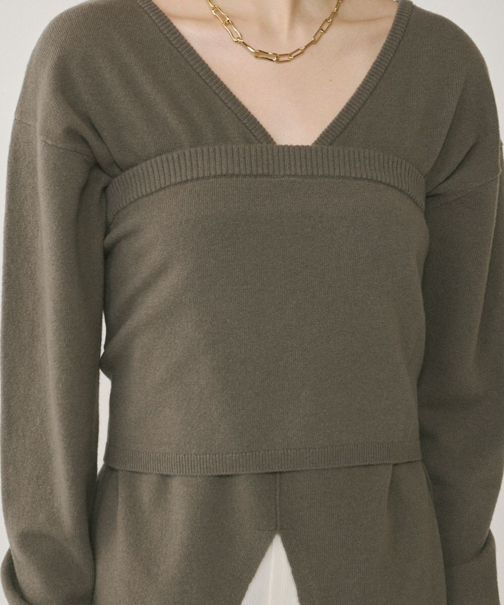 GRACE CONTINENTAL ウールベアニットトップ 