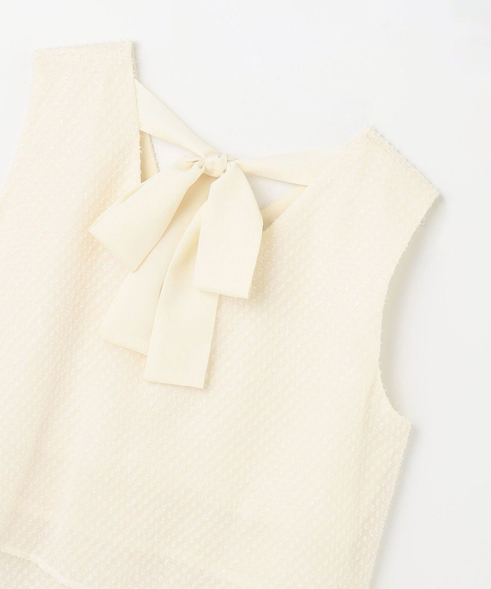 GRACE CONTINENTAL シフォンカットジャガードトップ 