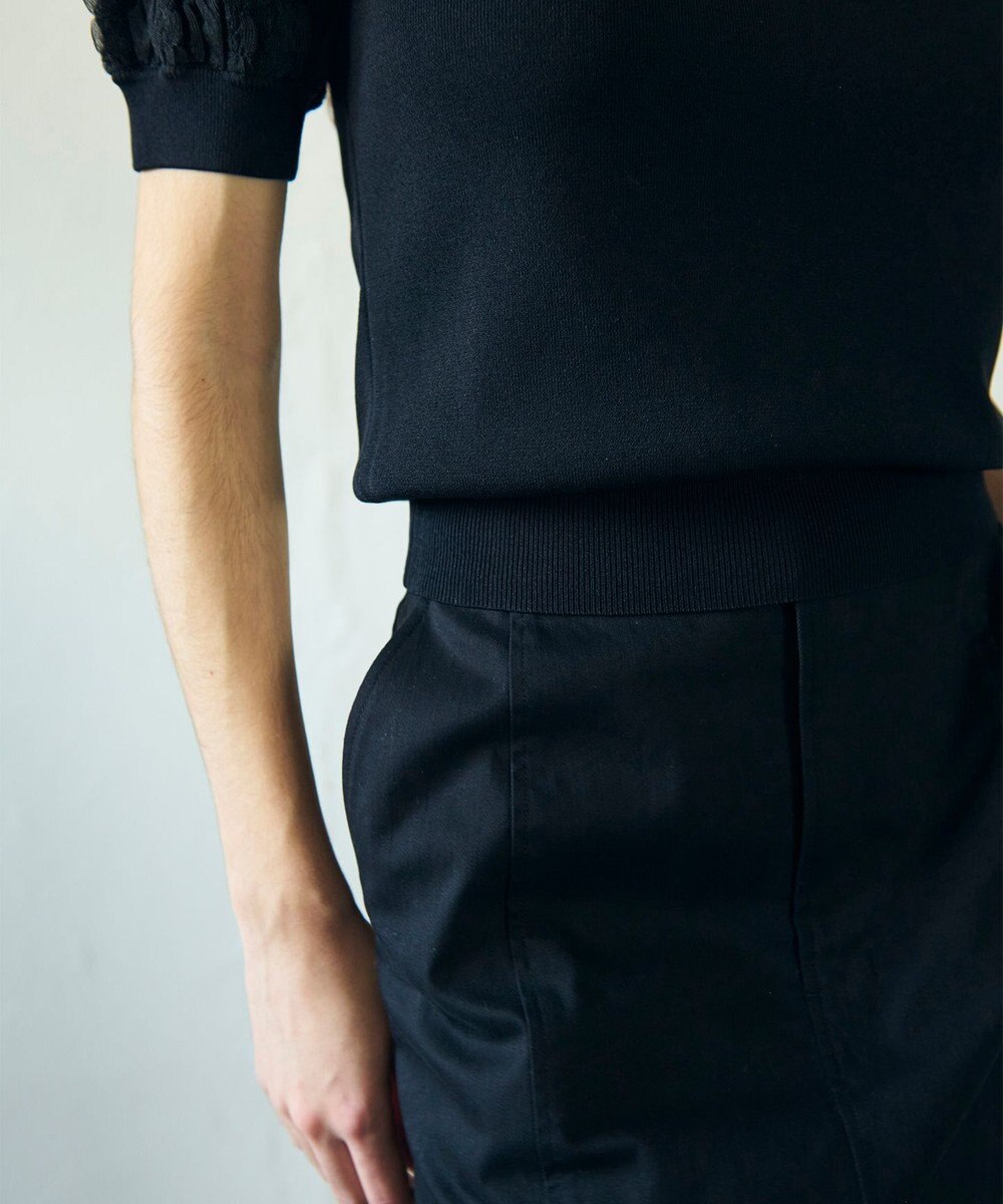 GRACE CONTINENTAL シアーハーフニットトップ 