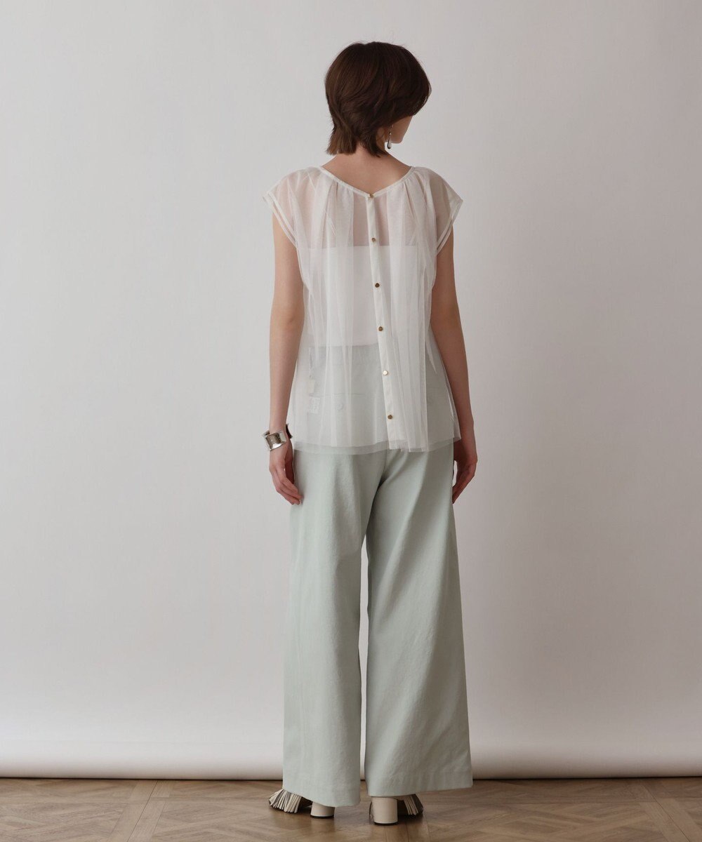 GRACE CONTINENTAL チュールタックノースリーブ 