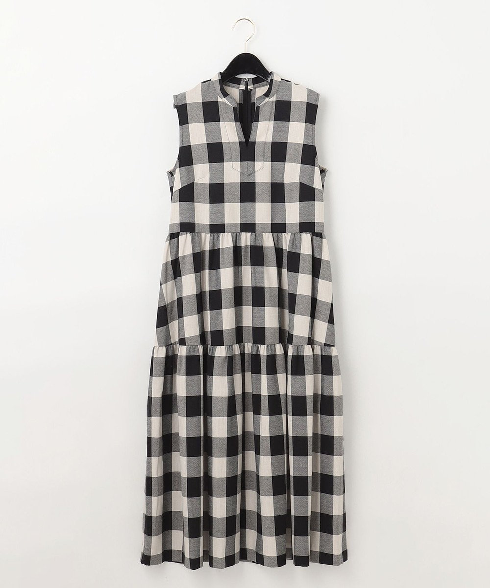 GRACE CONTINENTAL チェック切替シャツ ロング ワンピース