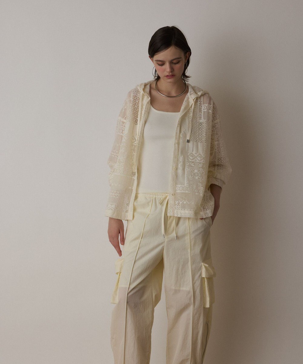 GRACE CONTINENTAL キカレースフード付トップ 