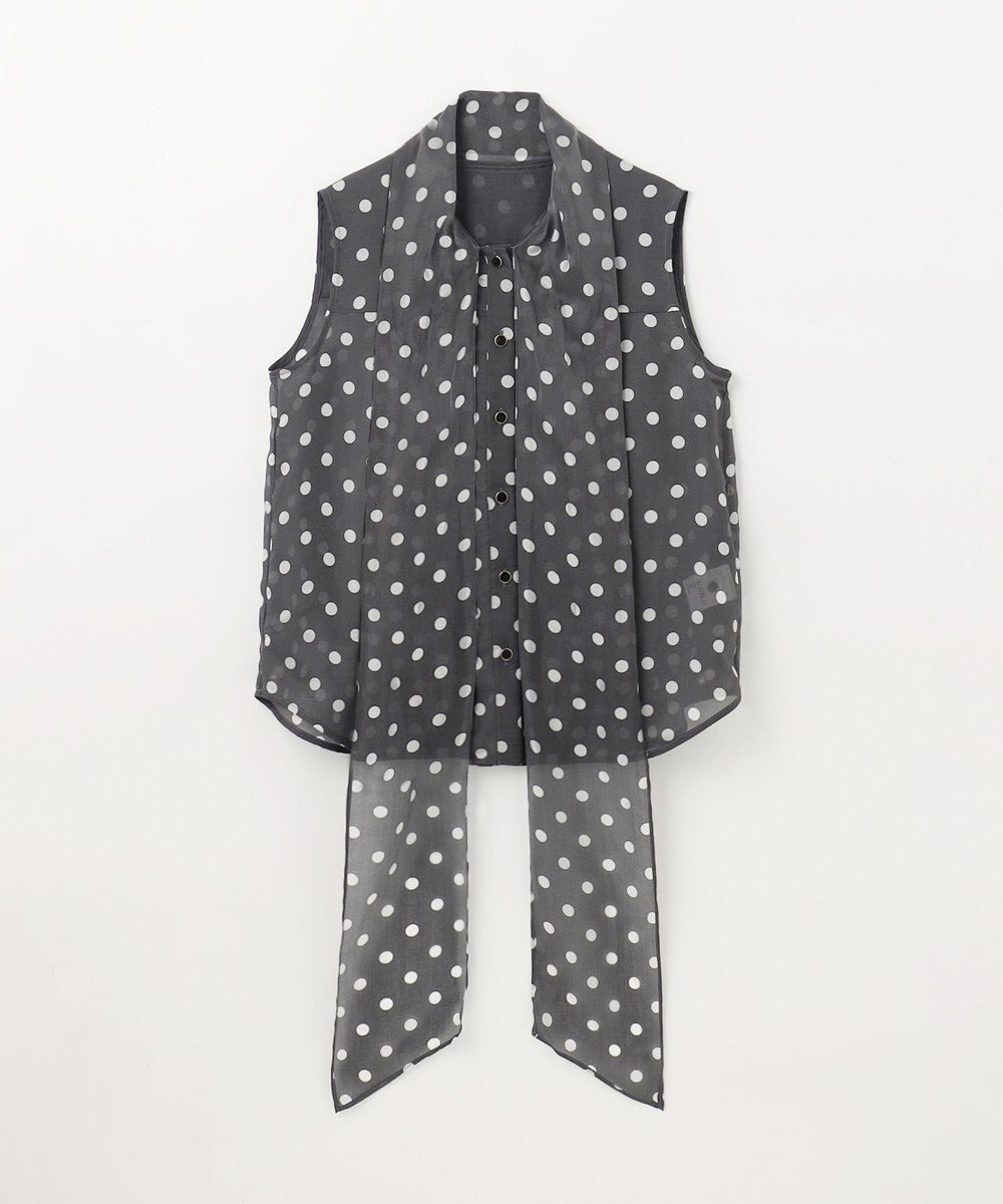 GRACE CONTINENTAL シアードットプリントブラウス 