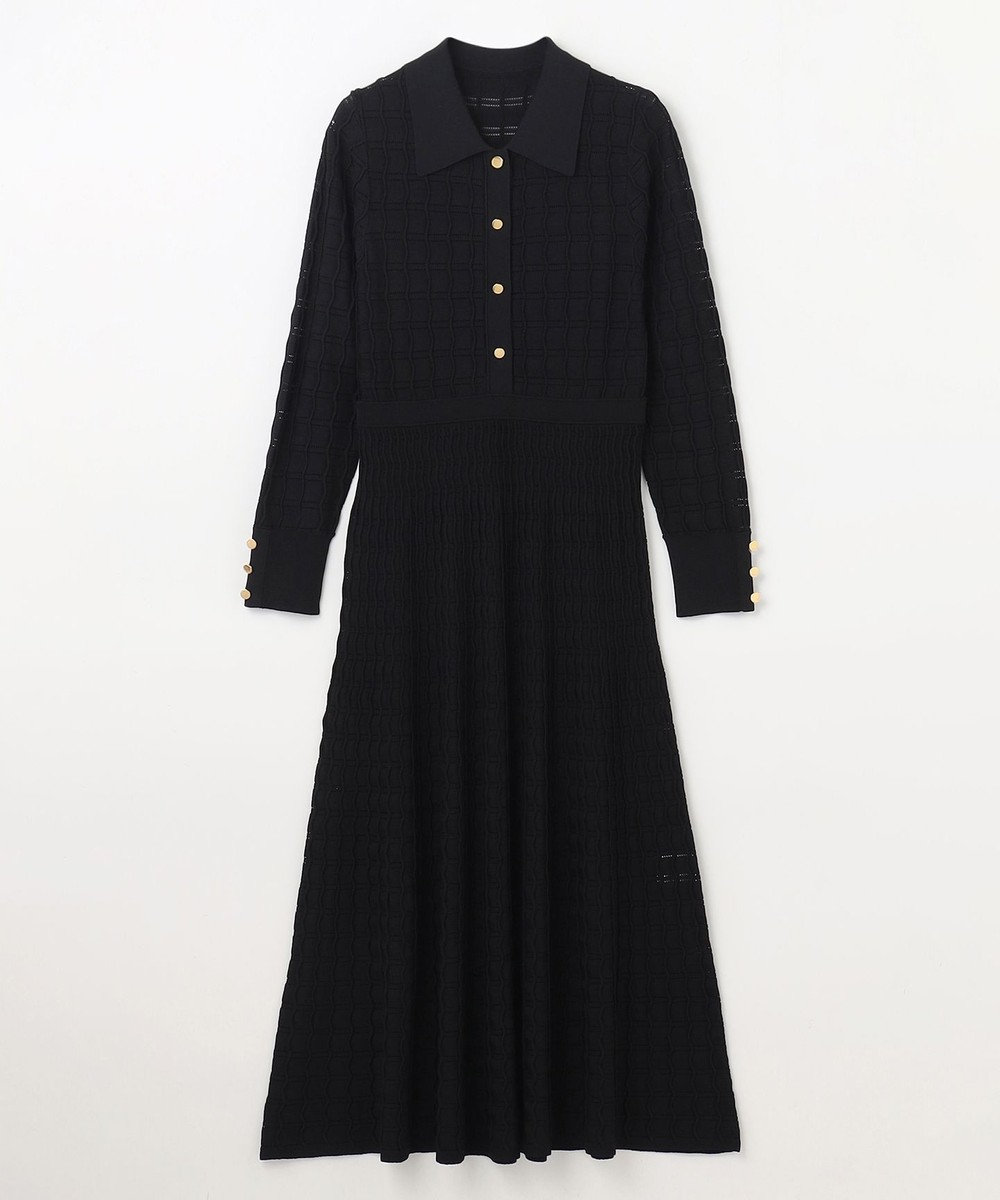 GRACE CONTINENTAL ウェーブニットワンピース