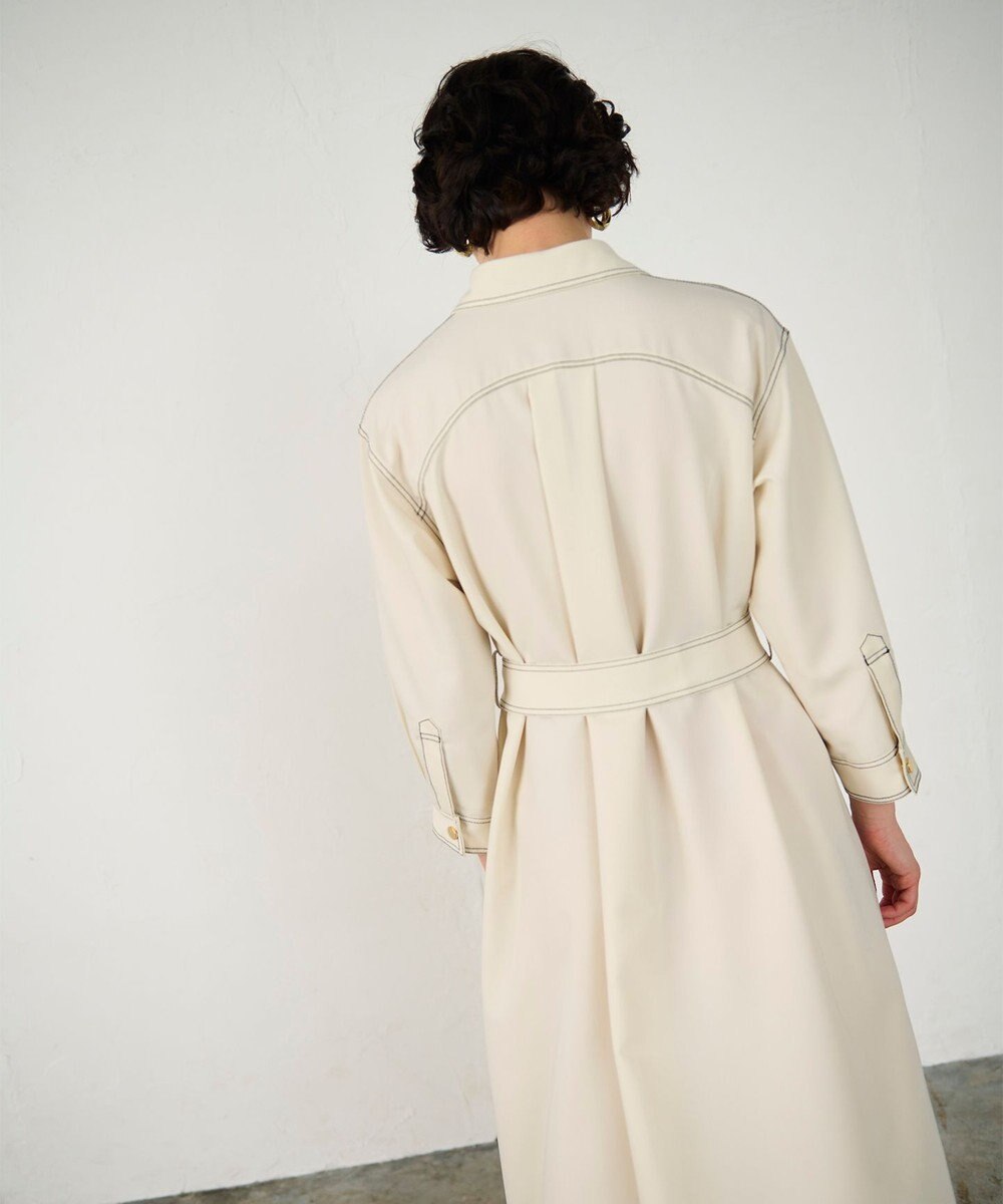 GRACE CONTINENTAL 配色ステッチワークシャツワンピース 