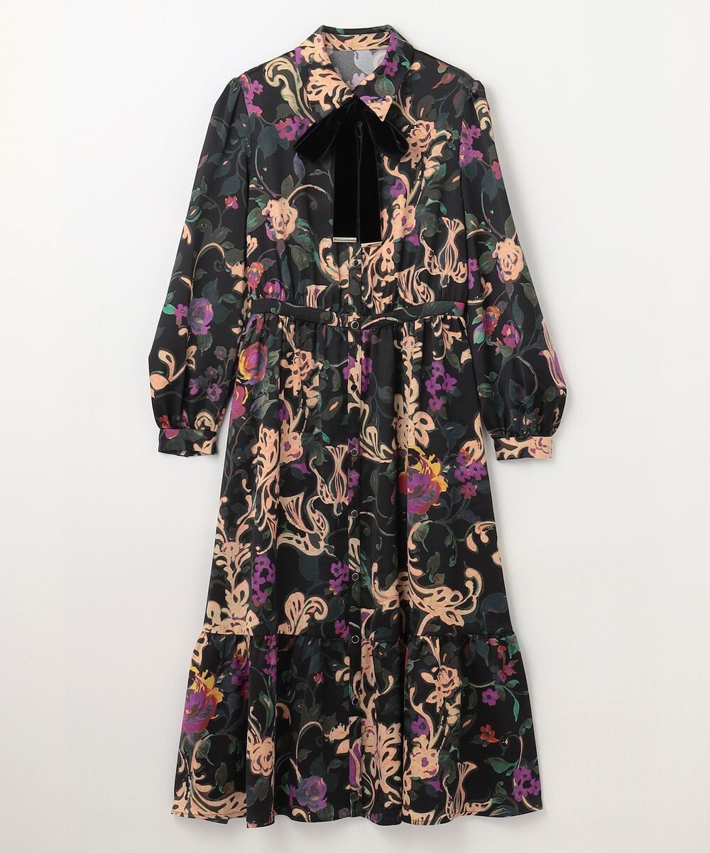 GRACE CONTINENTAL ローズオーナメントプリントワンピース 