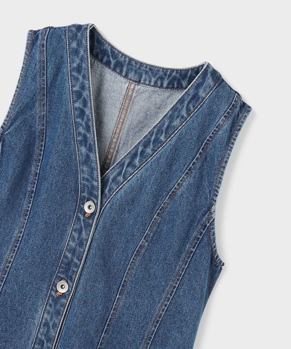 GRACE CONTINENTAL デニムノースリーブロングワンピース 