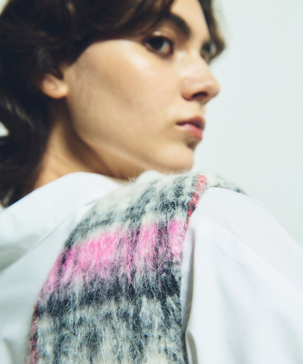 GRACE CONTINENTAL シャギーチェックジャンパースカート 